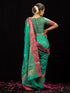 Vintage Opulence Green & Fuchsia Paithani Silk Saree with Blouse Fabric